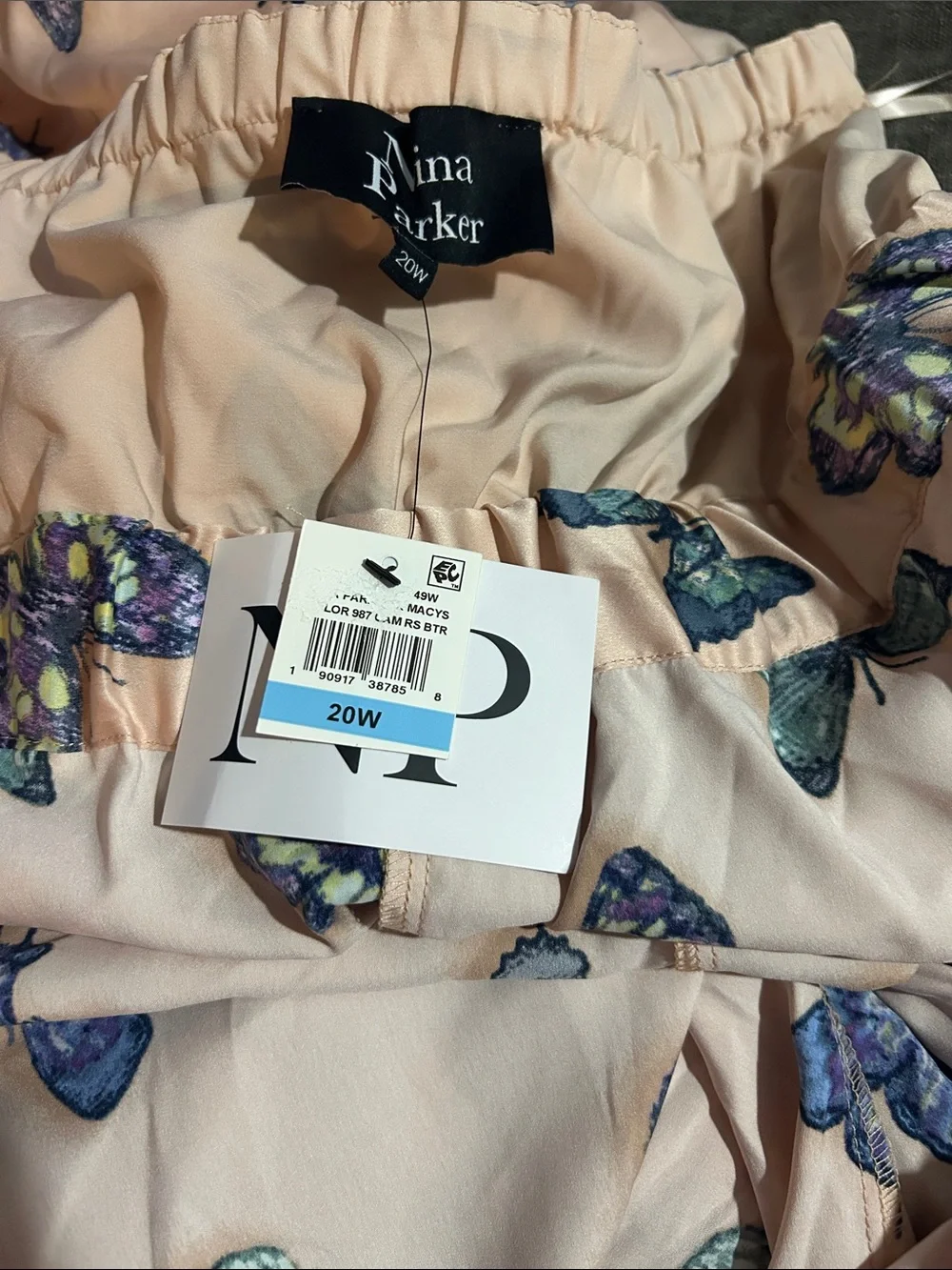 NWT NINA PARKER butterfly Plus Size Strapless Jumpsuit 20w  $120 msrp - Picture 4 of 5
